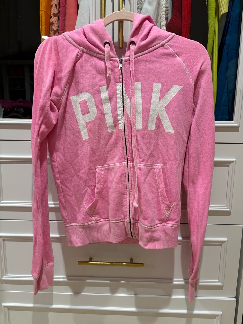 Victoria's Secret PINK Bright Pink Zip-Up Hoodie